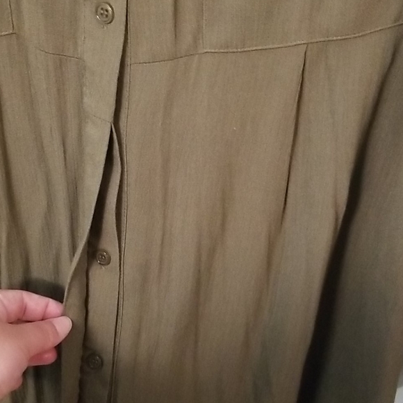 Green long sleeve button up shirt 1X NWT - Picture 5 of 12